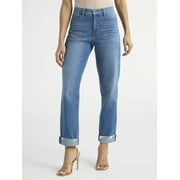Sofia Jeans Women's Beatrix Relaxed Boyfriend Mid Rise Jeans, Sizes 0-20
