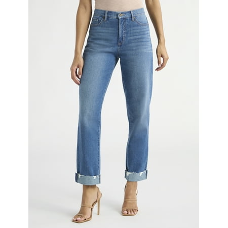 Sofia Jeans Women's Beatrix Relaxed Boyfriend Mid Rise Jeans, Sizes 0-20