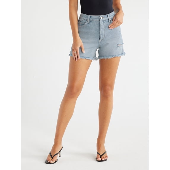 Sofia Jeans Women's Chi Shortie High Rise Fray Hem Shorts, 3.5" Inseam, Sizes 00-22