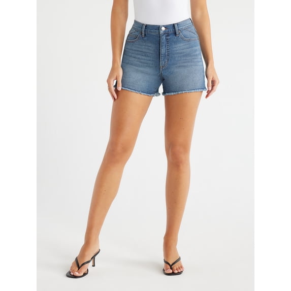 Sofia Jeans Women's Chi Shortie High Rise Fray Hem Shorts, 3.5" Inseam, Sizes 00-31
