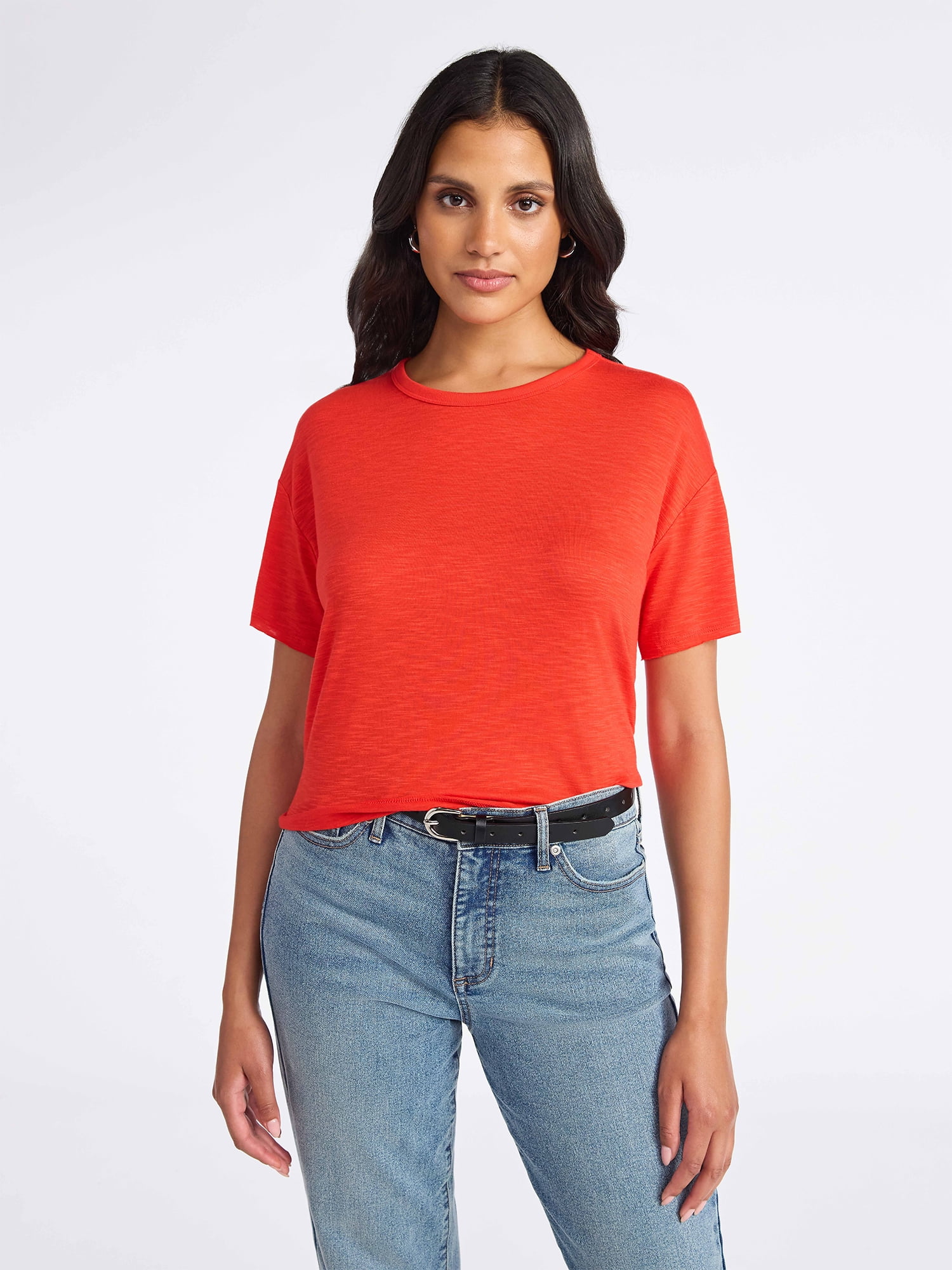 Sofia by Sofia Vergara Women's and Women's Plus Size Sofia Tee with Short Sleeves, Sizes XS-4X
