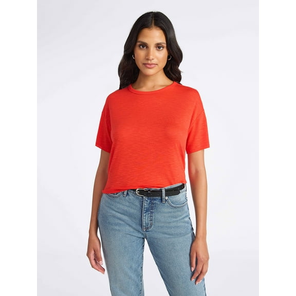 Sofia by Sofia Vergara Women's and Women's Plus Size Sofia Tee with Short Sleeves, Sizes XS-4X