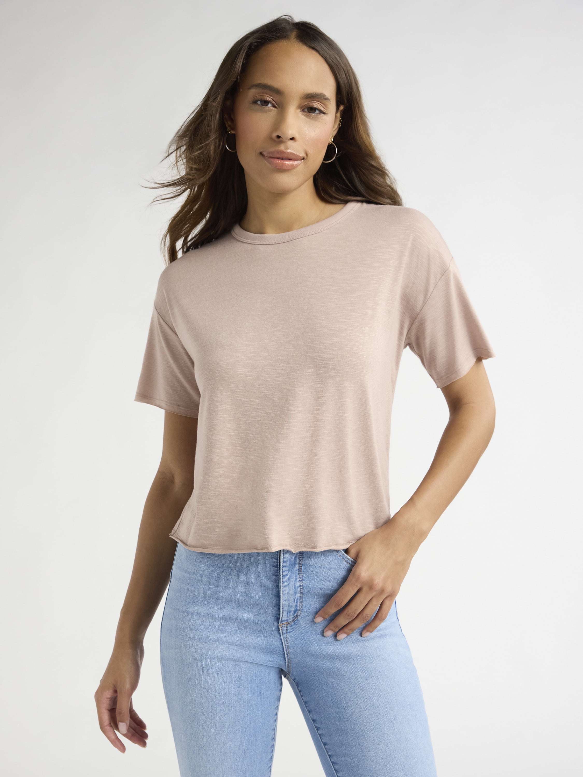 Sofia by Sofia Vergara Women's and Women's Plus Size Sofia Tee with Short Sleeves, Sizes XS-4X