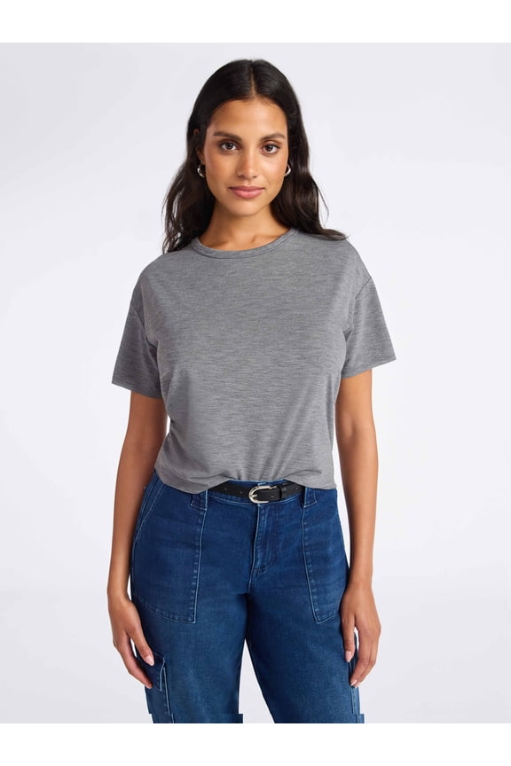 Sofia by Sofia Vergara Women's and Women's Plus Size Sofia Tee with Short Sleeves, Sizes XS-4X