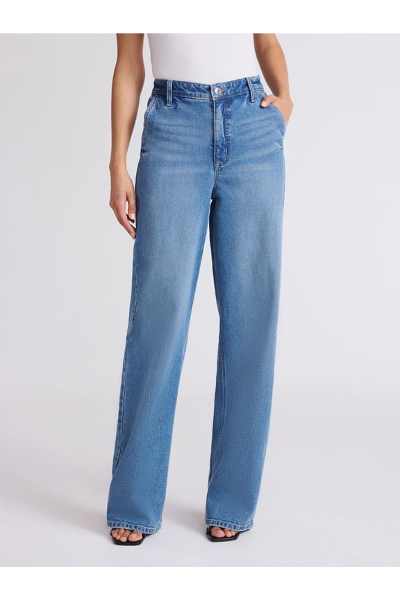 Sofia by Sofia Vergara Women's Diana Relaxed High Rise Straight Jeans, 30", 32.5" and 34" Inseams, Sizes 0-28