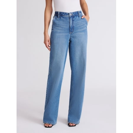 Sofia by Sofia Vergara Women's Diana Relaxed High Rise Straight Jeans, 30", 32.5" and 34" Inseams, Sizes 0-28