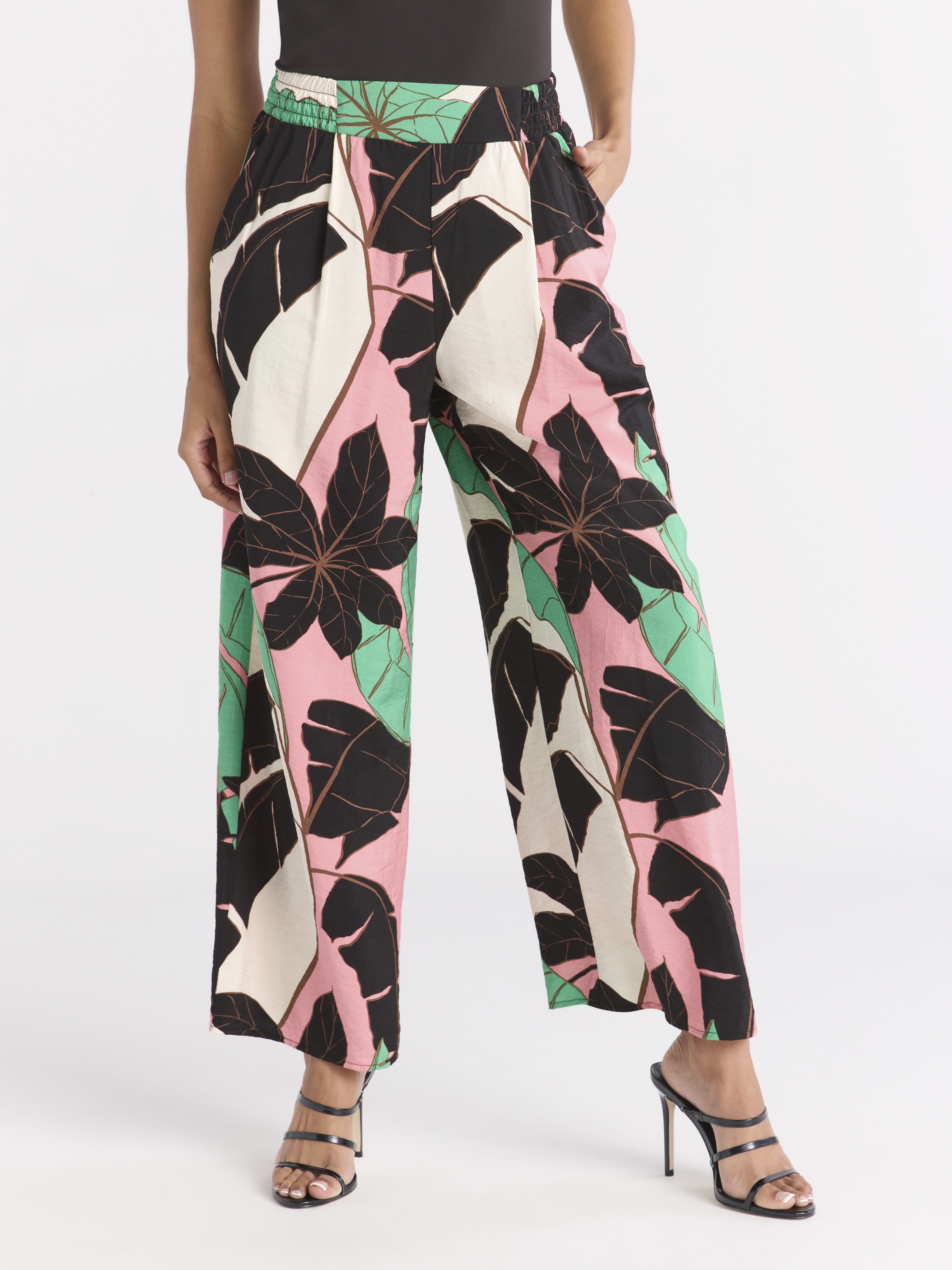 Sofia Jeans Women's and Women's Plus Drape Wide Leg Pants