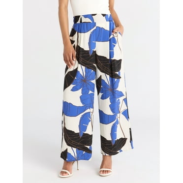 Sofia Jeans Women's and Women's Plus Drape Wide Leg Pants, 27" Inseam, Sizes XS-4X