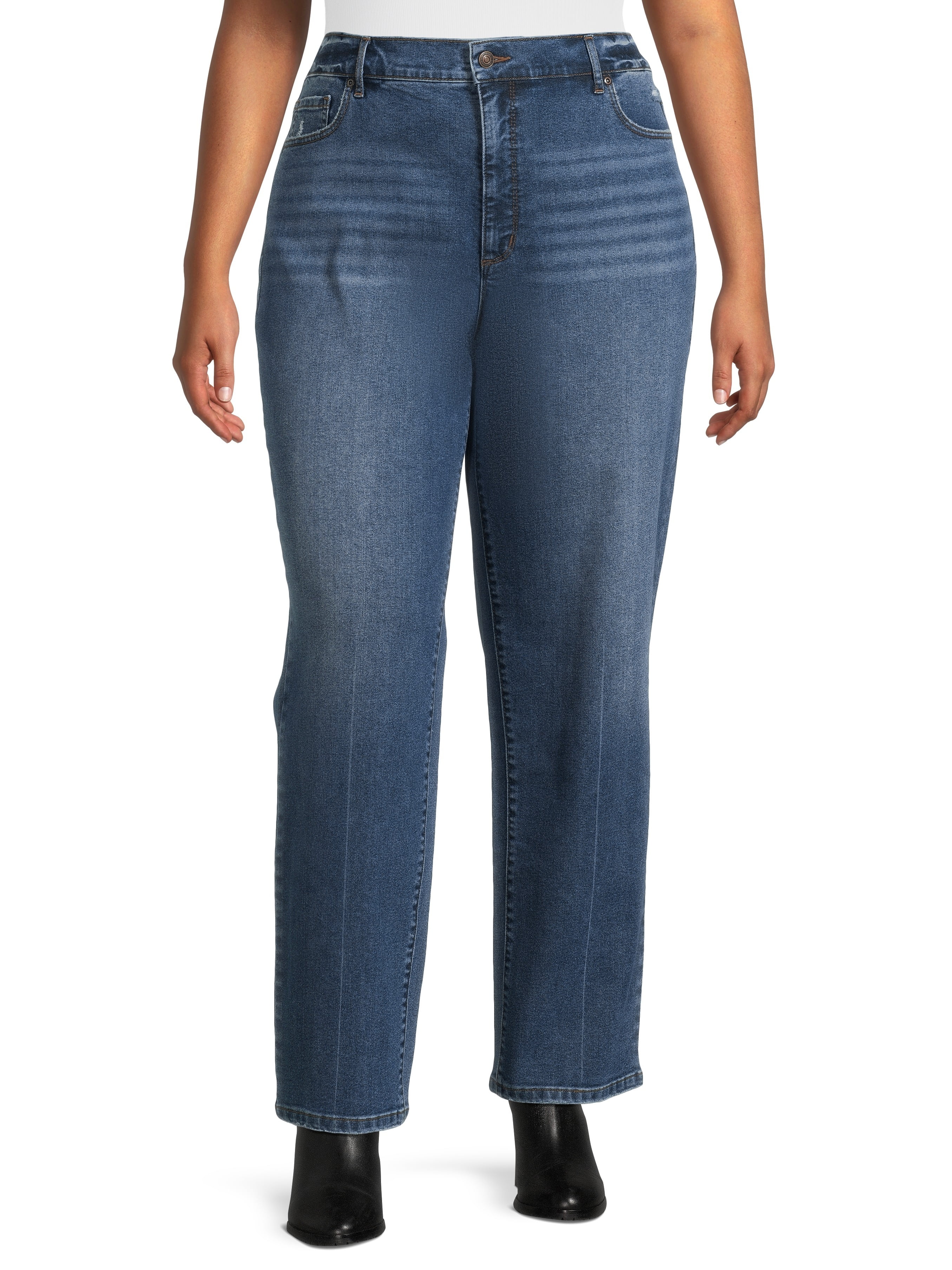 Sofia Jeans Women's Eden Slim Straight Super High Rise Jeans, 29.5 ...