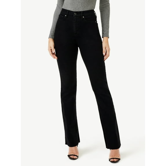 Sofia Jeans Women's Eden Straight Super High Rise 90s Jean with Raw Hem