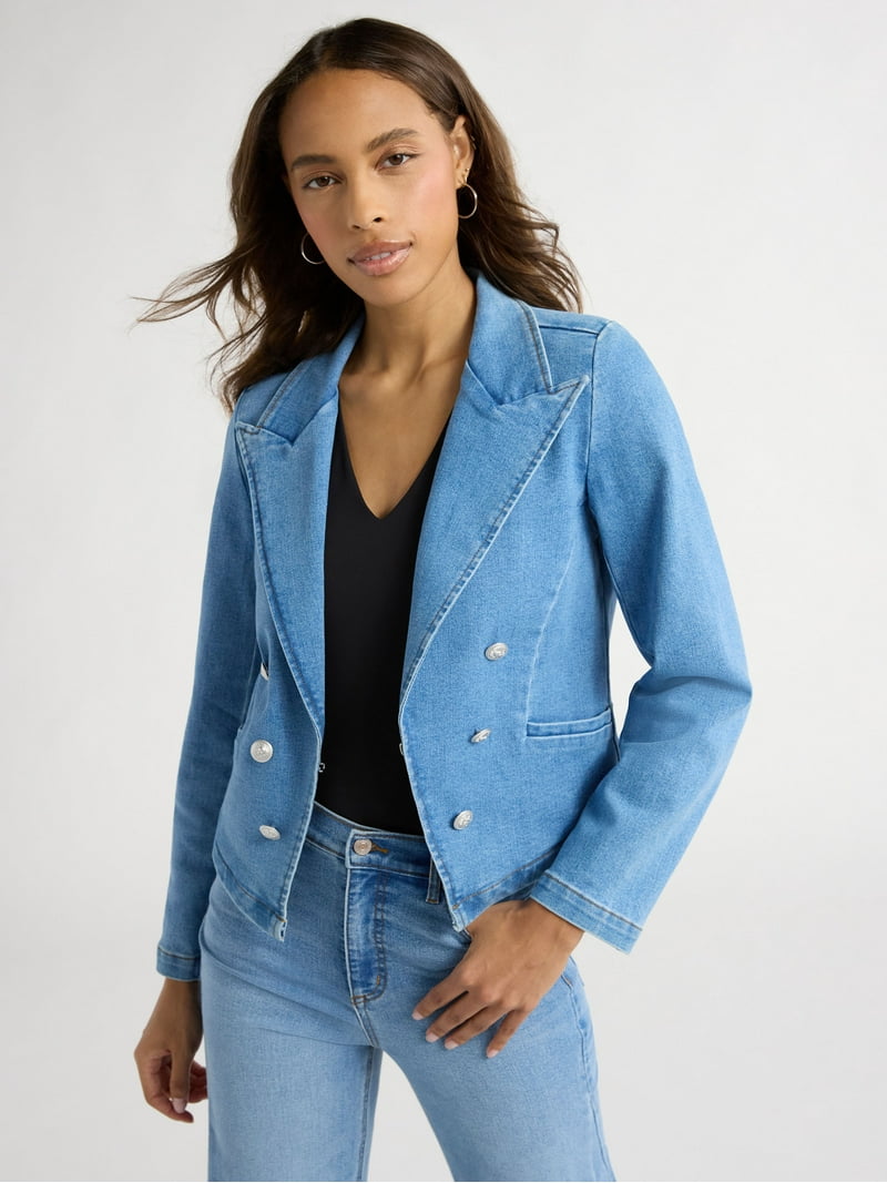 Sofia Jeans women's Fitted Denim Blazer Denim Design