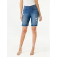 thumbnail image 1 of Sofia Jeans Women's Gabriela Bermuda Skinny Mid Rise Pull On Shorts, 1 of 6