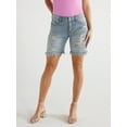 thumbnail image 1 of Sofia Jeans Women's Gabriella Bermuda Mid-Rise Destructed Hem Shorts, 8" Inseam, Sizes 0-20, 1 of 6