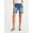 thumbnail image 1 of Sofia Jeans Women's Gabriella Bermuda Mid Rise Distressed Shorts, 8" Inseam, Sizes 2-20, 1 of 6