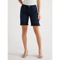 thumbnail image 1 of Sofia Jeans Women's Gabriella Bermuda Mid-Rise Frayed Hem Shorts, 8" Inseam, Sizes 0-20, 1 of 6