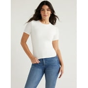 Sofia Jeans Women's High Neck Tee with Short Sleeves, Sizes XS-3XL
