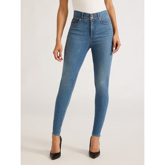 Sofia Jeans Women's and Women's Plus Eva Contouring Skinny High Rise Ankle Jeans, 25" and 27" Inseams, Sizes 0-28