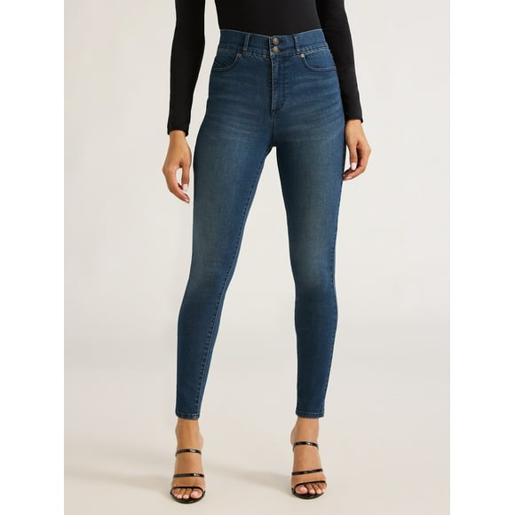 Sofia Jeans Women's and Women's Plus Eva Contouring Skinny High Rise Ankle Jeans, 25" and 27" Inseams, Sizes 0-28