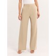thumbnail image 1 of Sofia Jeans Women's and Women's Plus Linen Blend Wide Leg Pants, 32" Inseam, Sizes 0-28W, 1 of 5