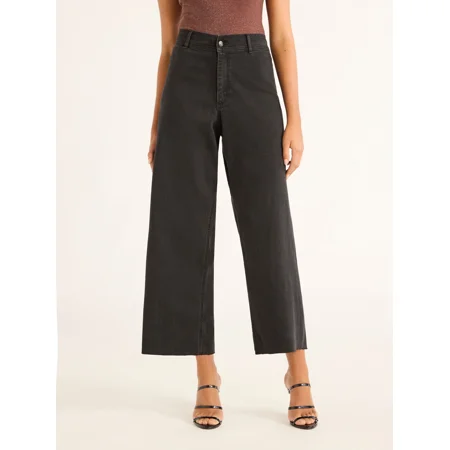 Sofia Jeans Women's Margot Wide Crop Super High Rise Jeans, 27" Inseam, Sizes 0-20