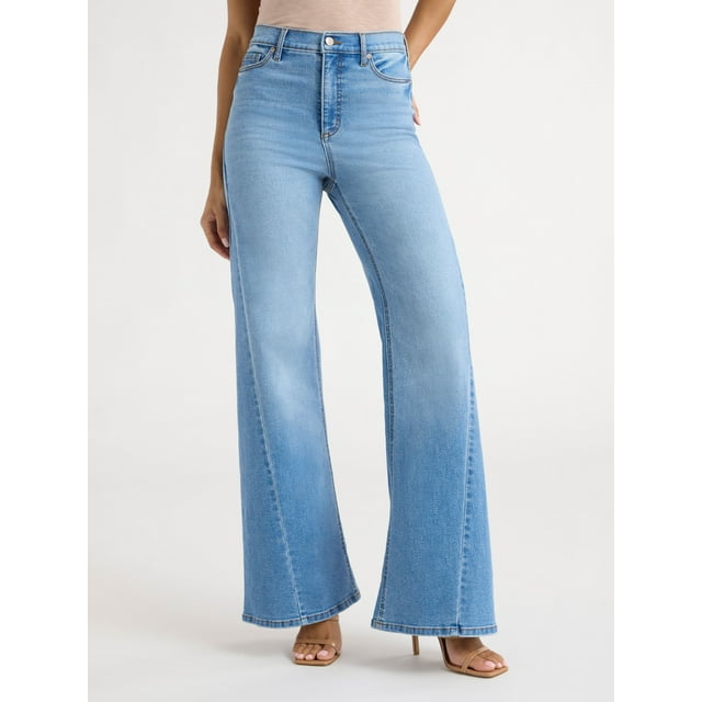 Sofia Jeans Women's Margot Wide Tri Inset High Rise Jeans, Sizes 0-20