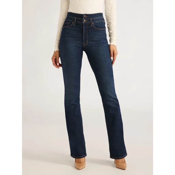 Sofia by Sofia Vergara Women's and Women's Plus Size Marisol Bootcut Curvy Super High Rise Jeans, 30.5", 32.5" and 34.5" Inseams, Sizes 0-28