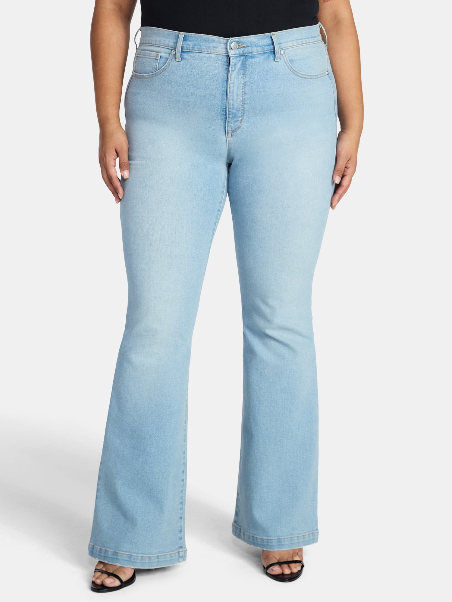 Sofia by Sofia Vergara Women's and Women's Plus Melisa Flare High Rise Jeans, 30.5", 32.5" and 34.5" Inseams, Sizes 0-28