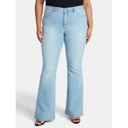 Sofia by Sofia Vergara Women's and Women's Plus Melisa Flare High Rise Jeans, 30.5", 32.5" and 34.5" Inseams, Sizes 0-28