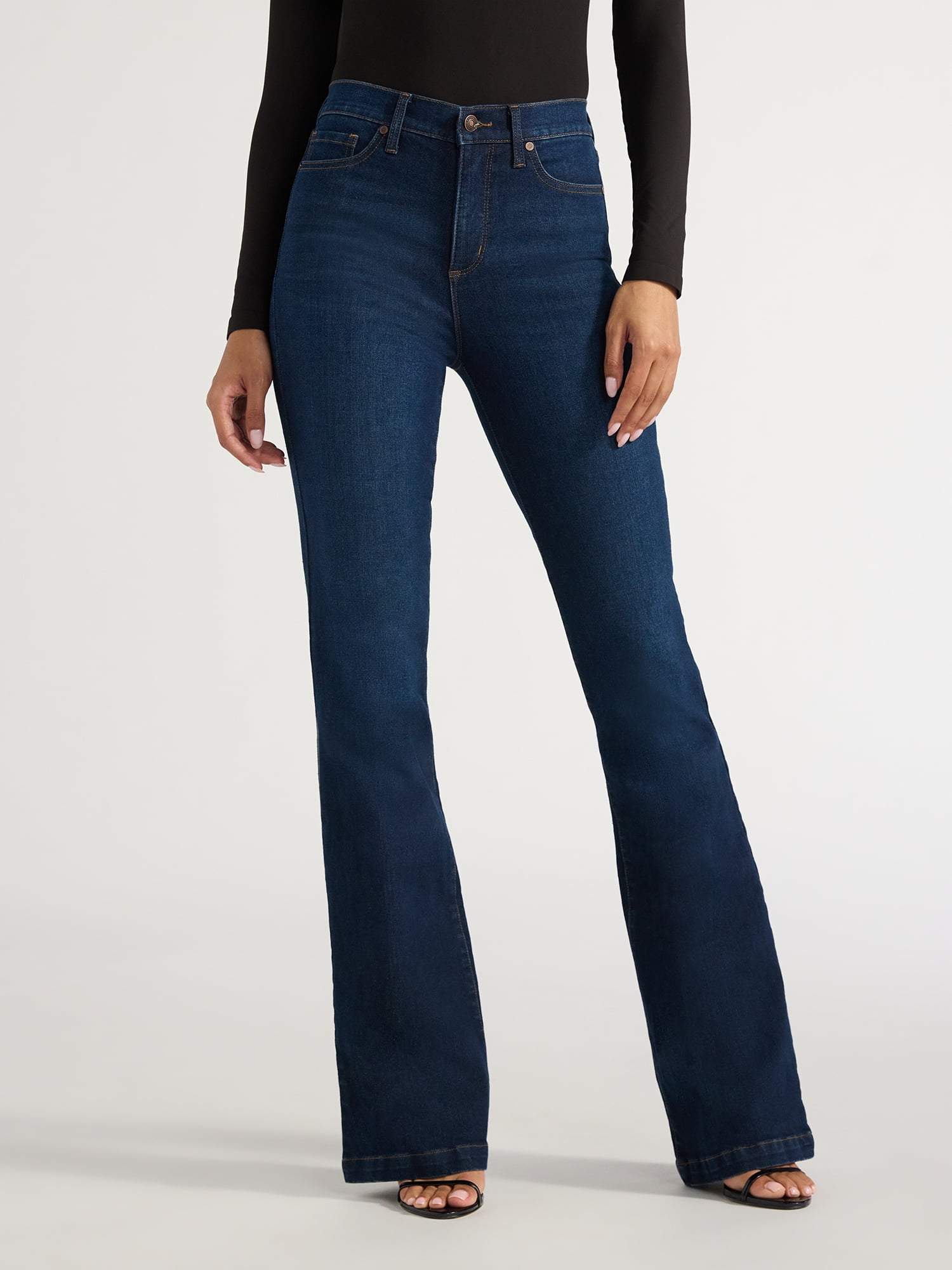 Sofia by Sofia Vergara Women's and Women's Plus Melisa Flare High Rise Jeans, 30.5", 32.5" and 34.5" Inseams, Sizes 0-28