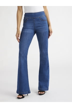 Sofia by Sofia Vergara Women's and Women's Plus Melisa Flare High Rise Pull On Jeans, 30.5", 32.5" and 34.5" Inseams, Sizes 0-28