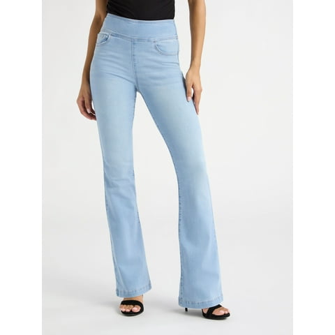 Sofia by Sofia Vergara Women's and Women's Plus Melisa Flare High Rise Pull On Jeans, 30.5", 32.5" and 34.5" Inseams, Sizes 0-28
