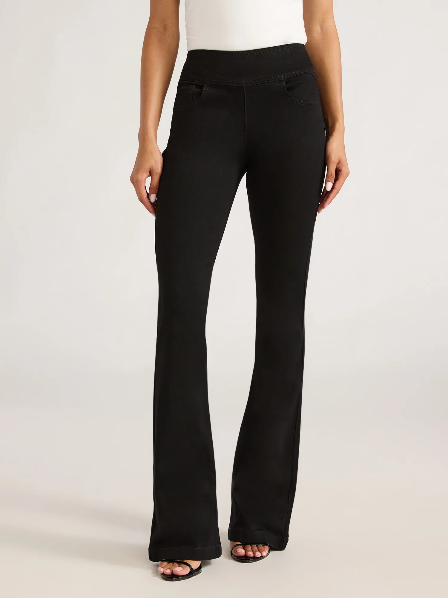 Sofia by Sofia Vergara Women's and Women's Plus Melisa Flare High Rise Pull On Jeans, 30.5", 32.5" and 34.5" Inseams, Sizes 0-28