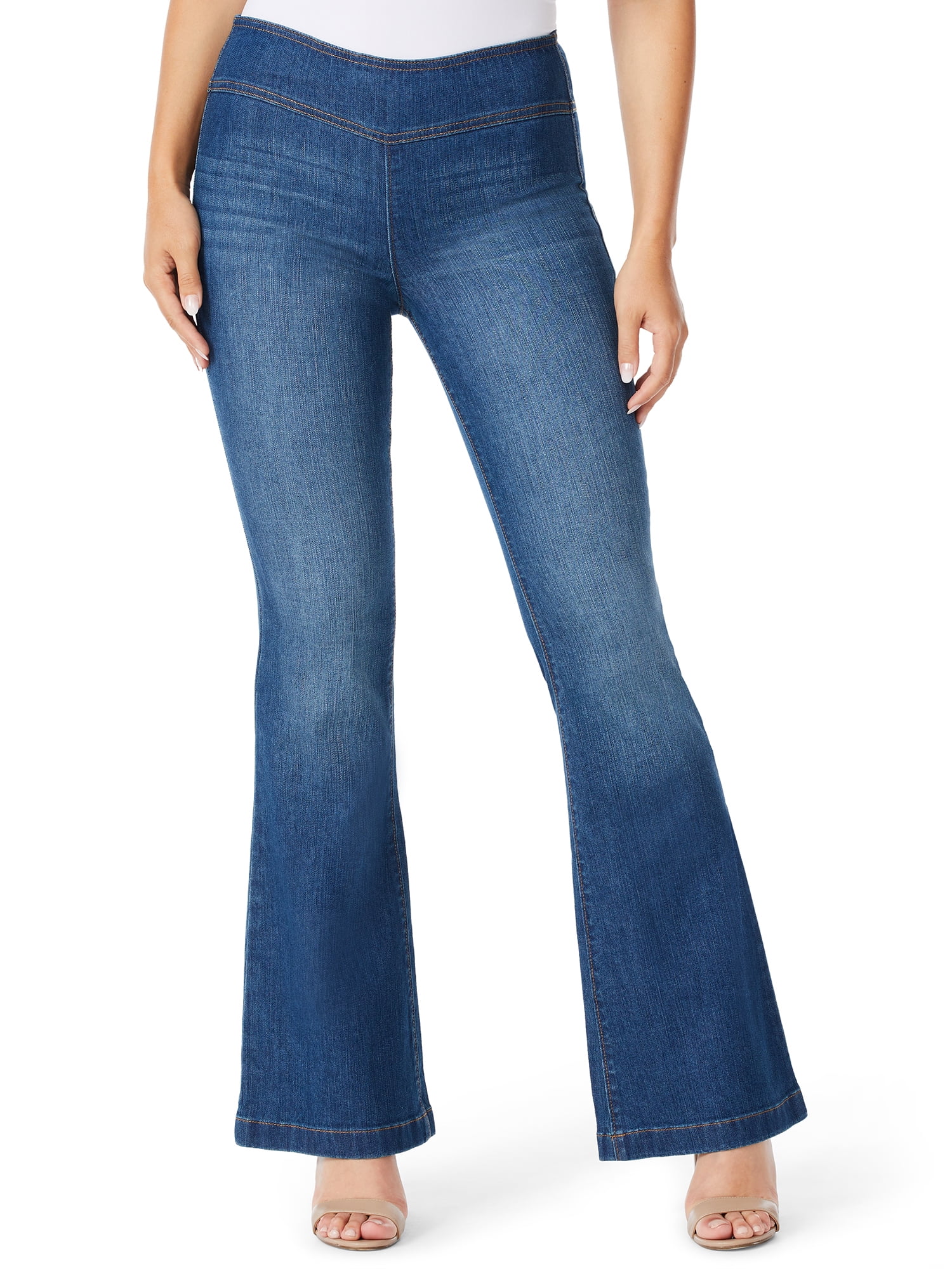 Sofia Jeans Women's Melisa Flare High Rise Pull On Jeans