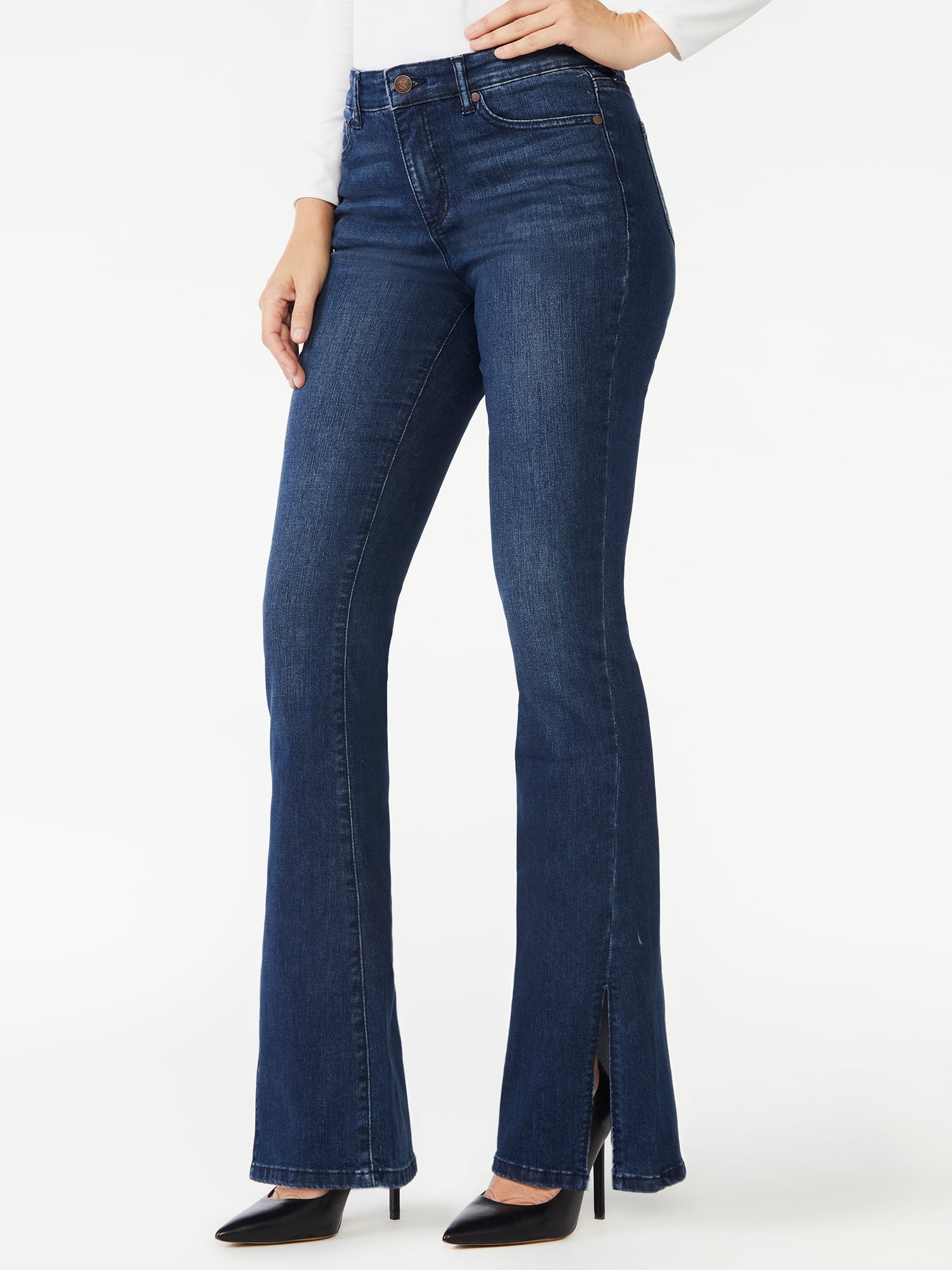 Sofia Jeans Women's Melisa Flare High Rise Split Hem Jeans - Walmart.com