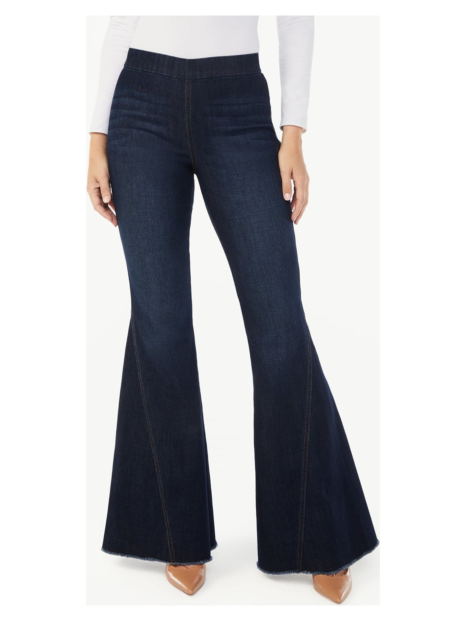 Sofia Jeans Women's Melisa Super Flare High Rise Pull On Jeans