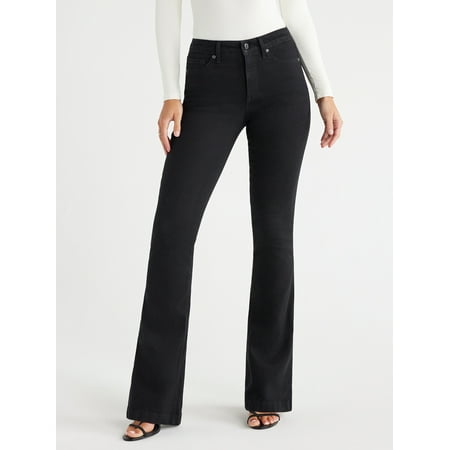 Sofia Jeans Women's Melissa Flare High Rise Black Jeans, 33" Inseam, Sizes 2-20