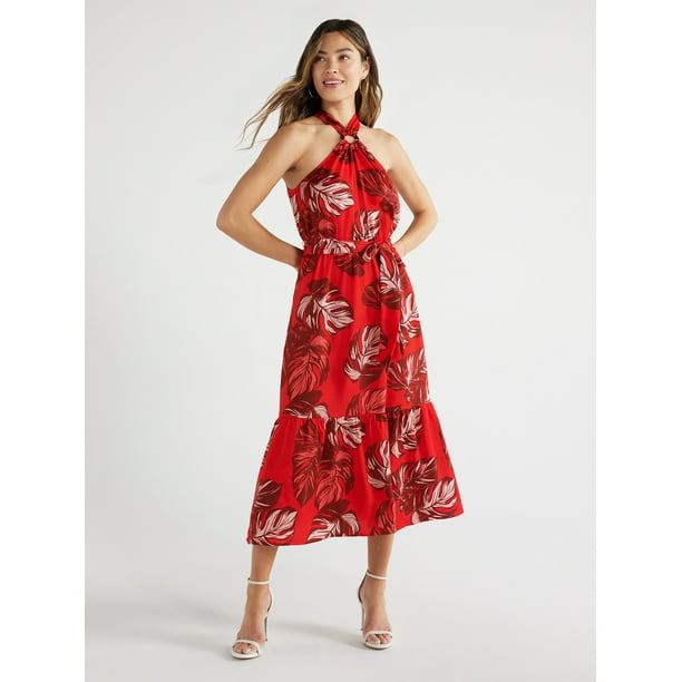 Halter dress mid length hotsell