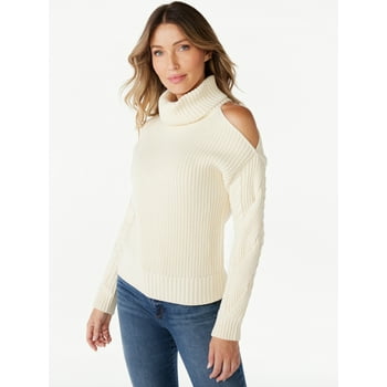 Sofia Jeans Women’s One Cold Shoulder Sweater, Sizes XS-2XL