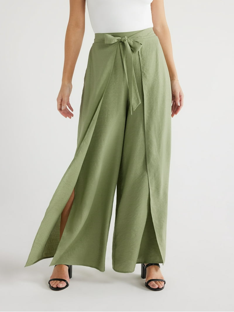 Sofia Jeans women's Petal Hem Palazzo Pants - Elasticized