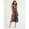 thumbnail image 1 of Sofia Jeans Women's Pleated Midi Dress, 49" Length, Sizes XS-2XL, 1 of 5