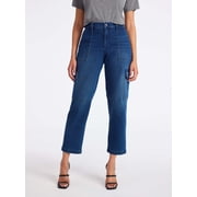 Sofia by Sofia Vergara Women's and Women's Plus Size Cargo Barrel Jeans, 26.5" Inseam, Sizes 0-26