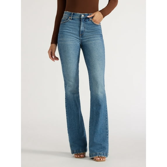 Sofia by Sofia Vergara Women's Plus Melisa Mega Flare High Rise Jeans