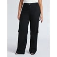 thumbnail image 1 of Sofia by Sofia Vergara Women's and Women's Plus Relaxed Straight Super High-Rise Cargo Jeans, 30.5", 32.5, and 34.5" Inseams, Sizes 0-28, 1 of 4