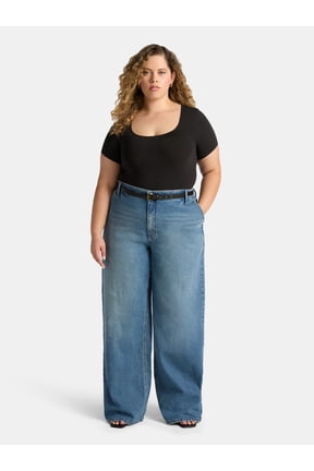 Sofia by Sofia Vergara Women's Diana Relaxed High Rise Straight Jeans, 30", 32.5" and 34" Inseams, Sizes 0-28