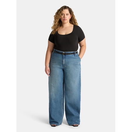 Sofia by Sofia Vergara Women's Diana Relaxed High Rise Straight Jeans, 30", 32.5" and 34" Inseams, Sizes 0-28