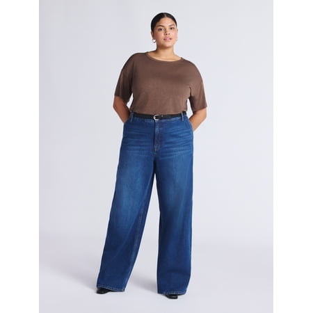 Sofia by Sofia Vergara Women's Diana Relaxed High Rise Straight Jeans, 30", 32.5" and 34" Inseams, Sizes 0-28