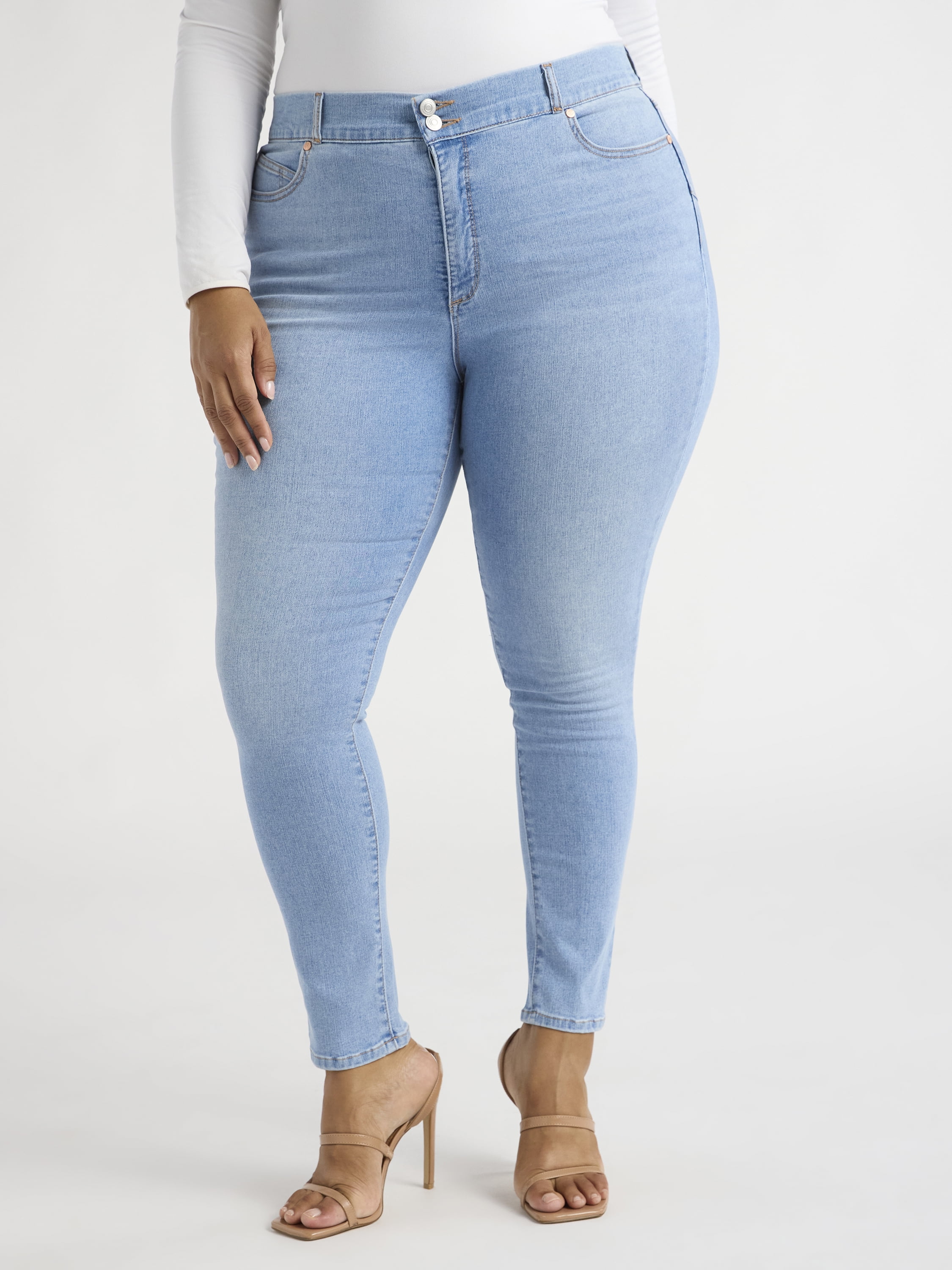 Sofia Jeans Women's and Women's Plus Eva Skinny Ankle High Rise Jeans ...