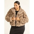 thumbnail image 1 of Sofia Jeans Women's and Women's Plus Faux Fur Chubby Jacket, Sizes XS-5X, 1 of 4