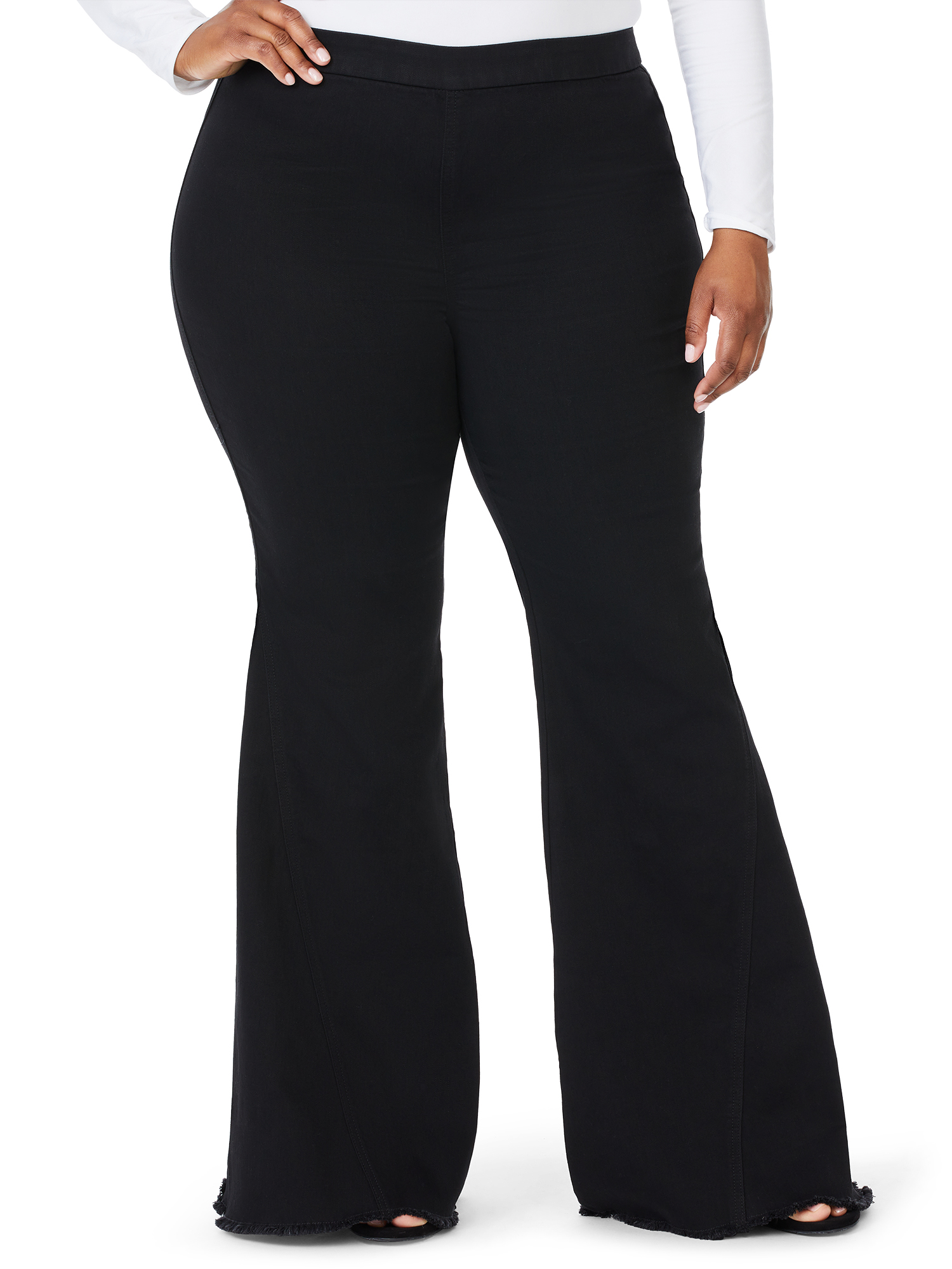 Sofia Jeans Women's Plus Size Melisa Curvy High-Rise Super Flare Pull ...