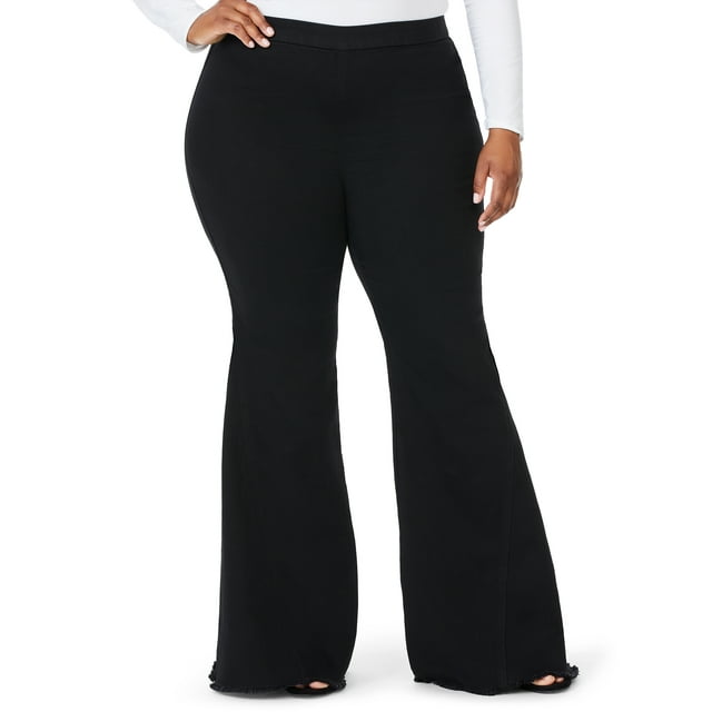 Sofia Jeans Women's Plus Size Melisa Curvy High-Rise Super Flare Pull ...